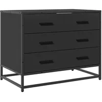vidaXL Schubladenschrank Holzwerkstoff 70x41x56 cm Schwarz