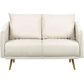 Beliani 2-Sitzer-Sofa, Gold, Beige, Textil, 130x83x78 cm, Wohnzimmer, / Couches, Sofas, 2-Sitzer Sofas