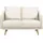 Beliani 2-Sitzer-Sofa, Gold, Beige, Textil, 130x83x78 cm, Wohnzimmer, / Couches, Sofas, 2-Sitzer Sofas