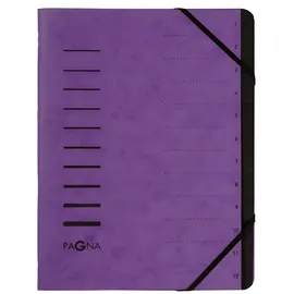 Pagna Ordnungsmappe 12 Fächer violett, 1 St.