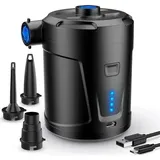Elektrische Luftpumpe, 5000 Mah Akku, Luftmatratzenpumpe Mit 3 Düsen, Schnellpumpe Für Schlauchboote/luftmatratzen