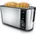 Arendo Langschlitz-Toaster Silber