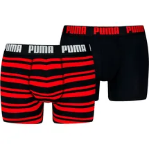 Puma MEN EVERYDAY PLACED LOGO BOXERS 2P rot/schwarz L 2er Pack