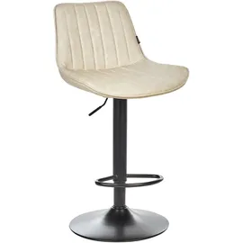 Beliani Barhocker Kunstleder beige 2er Set