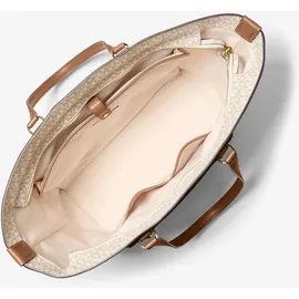Michael Kors Jet Set Travel Shopper Kunstleder Beige/Weiß