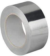 Aluminium Klebeband - schwer entflammbar, B: 50 mm, L: 50 m, Stärke 0,06 mm