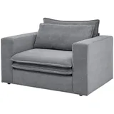 furn.design Loveseat Sessel in grau Cord Loungesessel 125 cm Pesaro