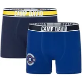 Camp David Boxershorts blau/gelb/schwarz/weiß XL 2er Pack