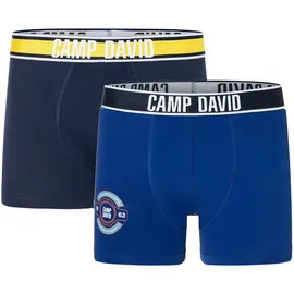 Camp David Boxershorts blau/gelb/schwarz/weiß XL 2er Pack