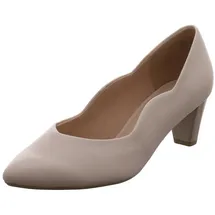 CAPRICE Pumps aus Leder mit Trichterabsatz, Cremefarben (Cream Perlato), 38 EU - 38 EU