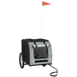 vidaXL Hundeanhänger schwarz/grau