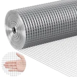 Vevor Volierendraht 122cm x 30 m, Drahtgeflecht Verzinkt, 0,9mm Drahtstärke Drahtgitter 12,7x12,7mm Maschendrahtrolle, Maschendrahtzaun, Maschendraht für Kaninchenkäfige, Garten, kleine Nagetiere