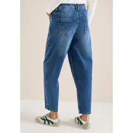 Cecil High Waist Barrel Leg Jeans im Loose Fit mid Blue wash), 30 - 30W / 28L