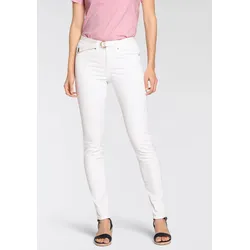 DELMAO Röhrenjeans, (Set, mit Gürtel), schmale Passform, schmale Beinform, normale Leibhöhe, knöchellang DELMAO weiß 36