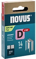 Novus Flachdrahtklammern 042-0793 Verzinkter Stahldraht Silbergrau 600 Stück