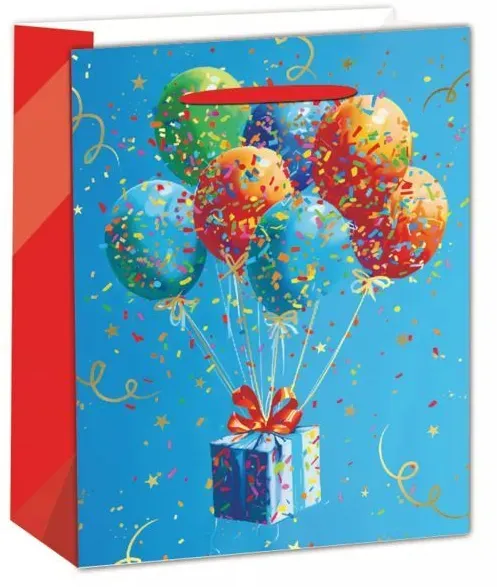 Geschenktasche, blau - 18 x 23 cm