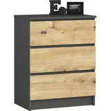 milord furniture K60 60 x 77 x 40 cm Grau / Eiche