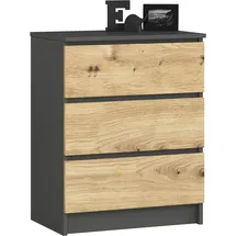 milord furniture K60 60 x 77 x 40 cm Grau / Eiche