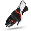ST-3 Motorradhandschuhe Herren - Touchscreen, Sommer, Sport Leder Handschuhe mit Carbon Knöchelprotektor, Handflächen- und Fingerschieber, Verstärkte Handfläche (Weiß/Rot, L)