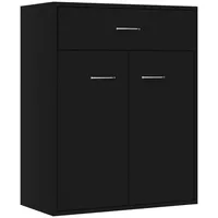 VidaXL Sideboard Schwarz 60x30x75 cm Holzwerkstoff