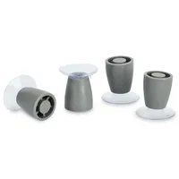 Zeller Füße für Herdabdeckplatte Set 4-tlg.  Kunststoff grau