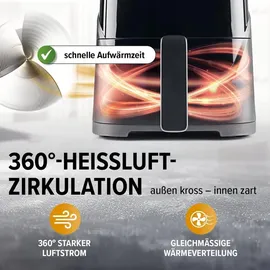 GOURMETmaxx Heißluft-Fritteuse 3,2 1300W schwarz