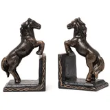 moritz Buchstütze Gußeisen Pferd 8x9x15 cm Schwarz 2 St.