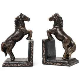 moritz Buchstütze Gußeisen Pferd 8x9x15 cm Schwarz 2 St.