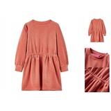 vidaXL Kinderkleid mit Langen Ärmeln Mittelrosa 92 rosa