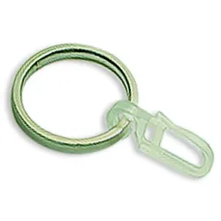 Gardinia Vancouver Gardinenringe mit Haken | Ringe in Edelstahl-Optik mit Faltenlegehaken