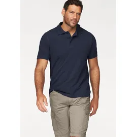 MAN'S WORLD Poloshirt MAN'S WORLD, Herren, Gr. 44/46 (S), blau (marine), Piqué, Obermaterial: 100% Baumwolle, unifarben, Basic, regular fit, Rundhals, Flachstrickbündchen, Shirts, Kurzarm, lockere Passform, unifarben, Topseller