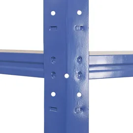 shelfplaza Eckregal Metall 180x60x30 cm blau 6 Böden