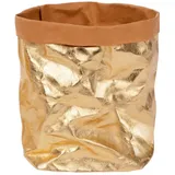 Onvaya Aufbewahrungskorb Krempelbox 12 x 12 x 25 cm gold