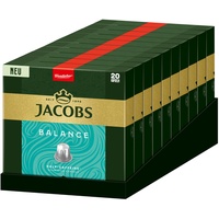 Jacobs Kaffeekapseln Balance, 200 Nespresso kompatible Kapseln, 10er Pack, 10 x 20 Getränke, 1040 g