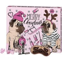 FESH! Pug'tastic Beauty Advent Calendar - Kosmetik-Adventskalender mit niedlichem Mops, 24 Stück