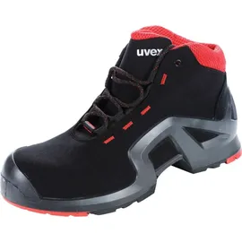 Uvex Schnürstiefel schwarz/rot uvex 1 x-tended support, S3 SRC, ESD - Rot-Schwarz, Größe:41
