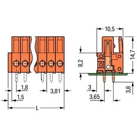WAGO GmbH &amp; Co. KG THT-Federleiste gerade 734-512