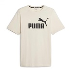 Puma Unisex-Erwachsene Essentials Logo Men's Tee T-Shirt, Concrete Gray, S, Alpine Snow, S