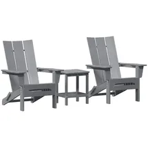 vidaXL Gartenstuhl 80,5 x 74,5 x 92 cm hellgrau 3 St.