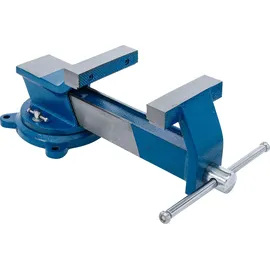BGS Schraubstock Stahl 125 mm blau