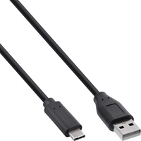 InLine USB 2.0 Kabel, USB Typ-C Stecker an A Stecker, schwarz, 5m