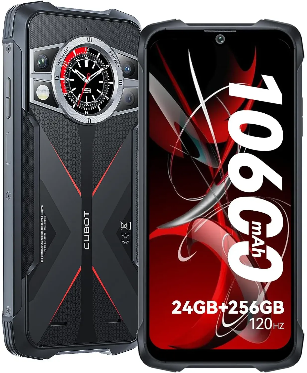 Cubot KingKong 9, 12 GB + 256 GB, robustes Smartphone, 10600 mAh (33 W), 6,58 Zoll FHD+, 100 MP + 24 MP Nachtsicht, stoßfest/wasserdicht