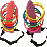 Lustiges Penis Ringwurfspiel – Scherzartikel für Erwachsene, Trinkspiele für Junggesellenabschied Frauen & Männer, Erotische Spiele für Pärchen, Funny Games für Bachelorette Party & Festival Gadget