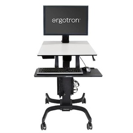 Ergotron WorkFit-C Single LD mobiler Steh-Sitz Arbeitsplatz bis 30" TFT