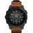 Sapphire black titanium mit Chestnut Lederarmband