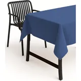 texpot Tischdecke Lotuseffekt Leinenoptik Bügelfrei Fleckschutz wasserabweißend (1-tlg) blau Oval | 135 cm x 180 cm