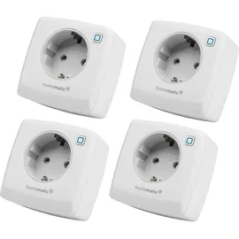 eQ-3 HOMEMATIC IP 157338A0, Schaltsteckdose, 4 Stück