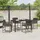 vidaXL Garten Essgruppe 5 pcs Grau Poly Rattan