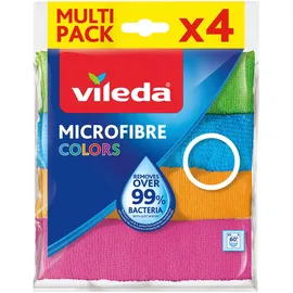Vileda COLORS MULTI PACK Mikrofasertücher 60 °C waschbar, 4 St.