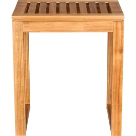 Wenko Badhocker Mod. Fondi aus massivem Akazienholz 60 x 39 x 30 cm braun